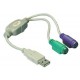 ADAPTADOR DELOCK  - 2xPS2 a 1xUSB